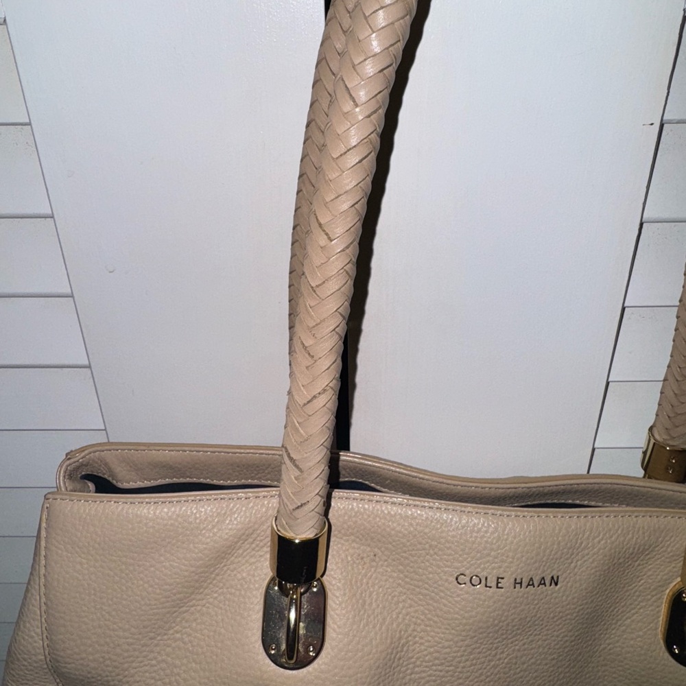 Cole Haan Tan Leather Tote Bag - Picture 3 of 7